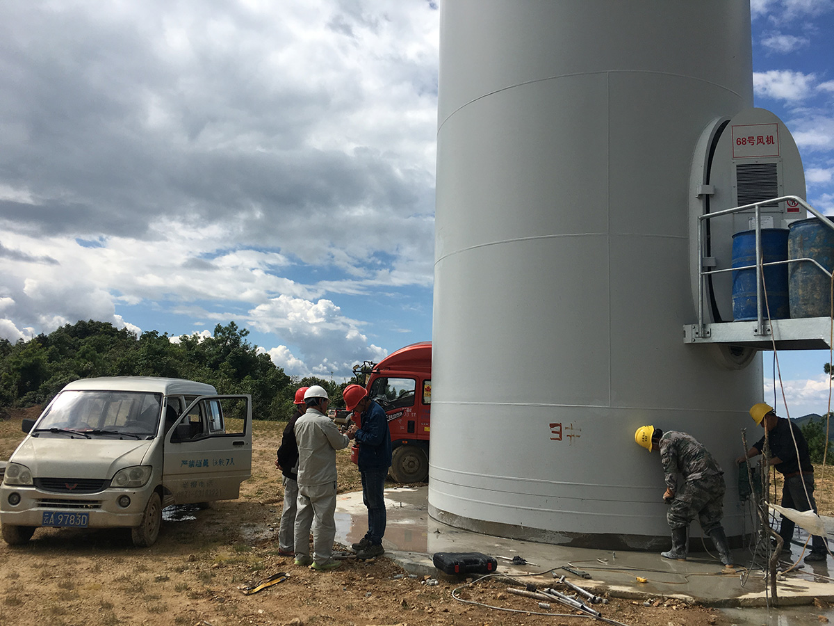 尋甸小白龍風(fēng)電場風(fēng)機(jī)基礎(chǔ)灌漿